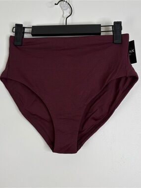 Spanx High Waisted Textured Swim Bottoms Bikini Size Small